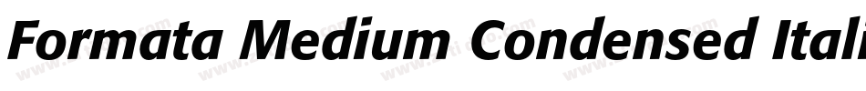 Formata Medium Condensed Italic字体转换